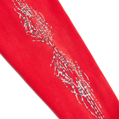 Von Dutch Cheetah Glitter on Red Hoodie