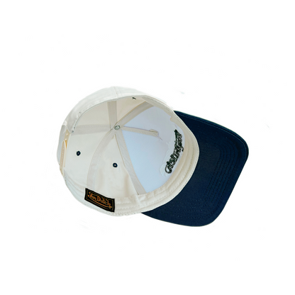 Cream and Blue Chopper SnapBack