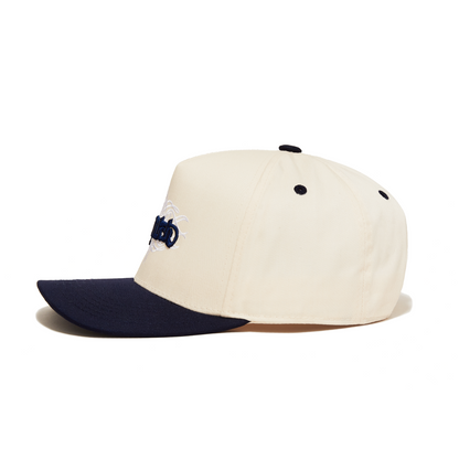 Cream and Blue Chopper SnapBack