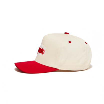 Cream and Red Chopper SnapBack