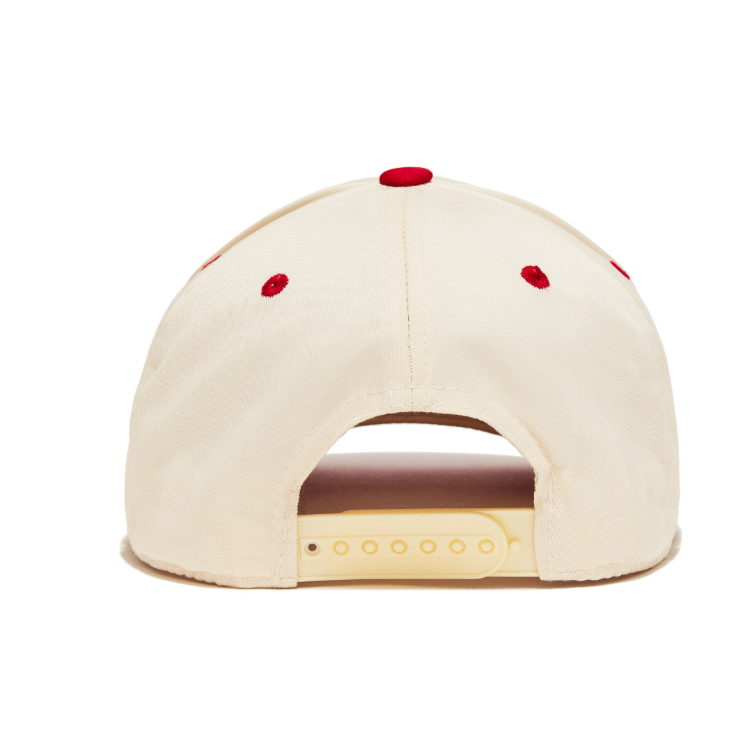 Cream and Red Chopper SnapBack