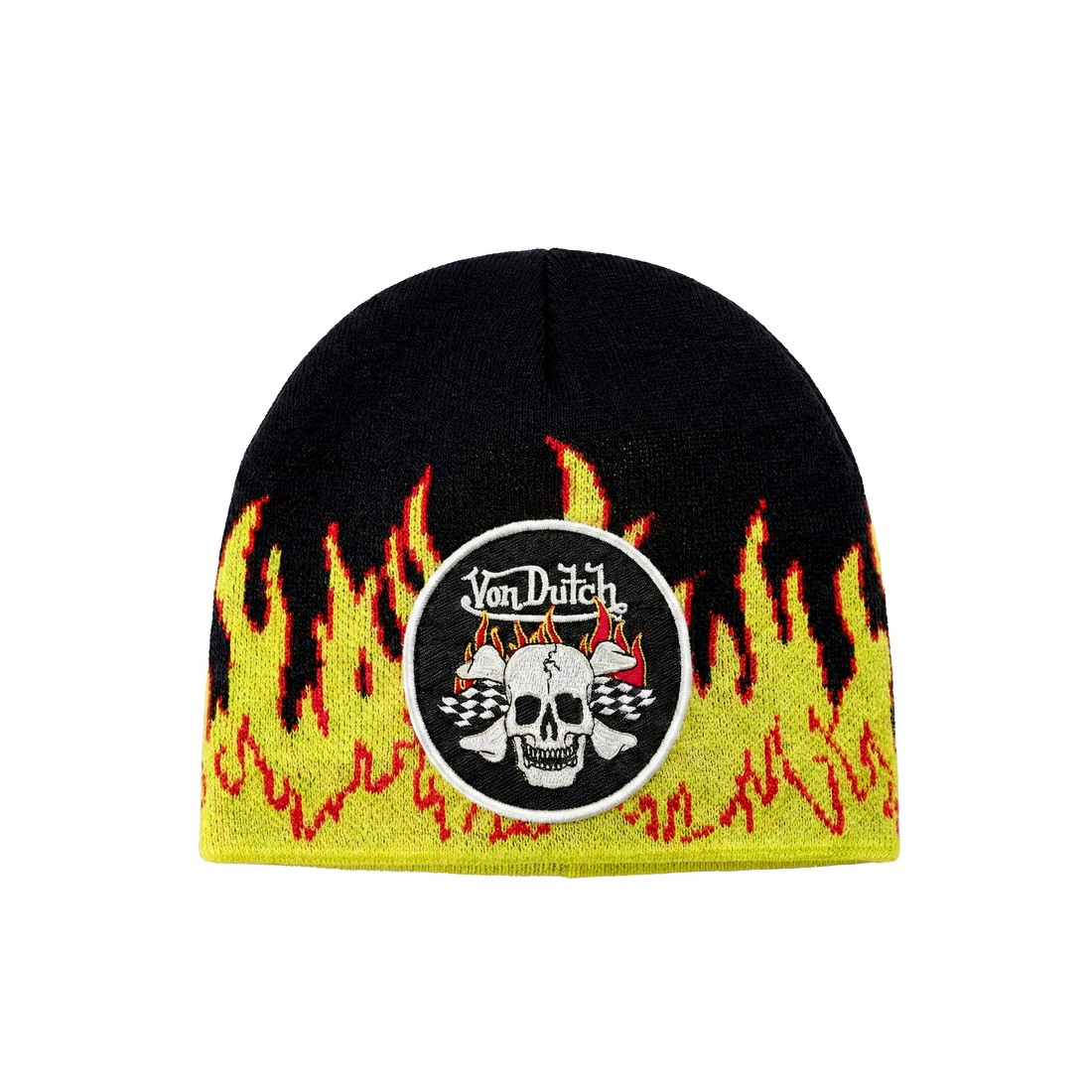 Road Reaper Flame Beanie - Black
