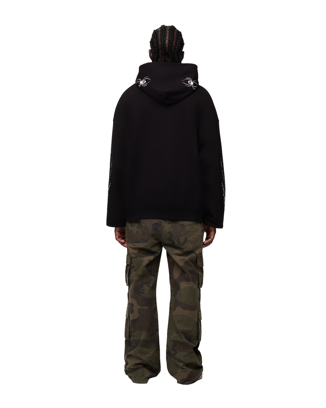 SPIDER CREST HOODIE - BLACK & WHITE — image 4