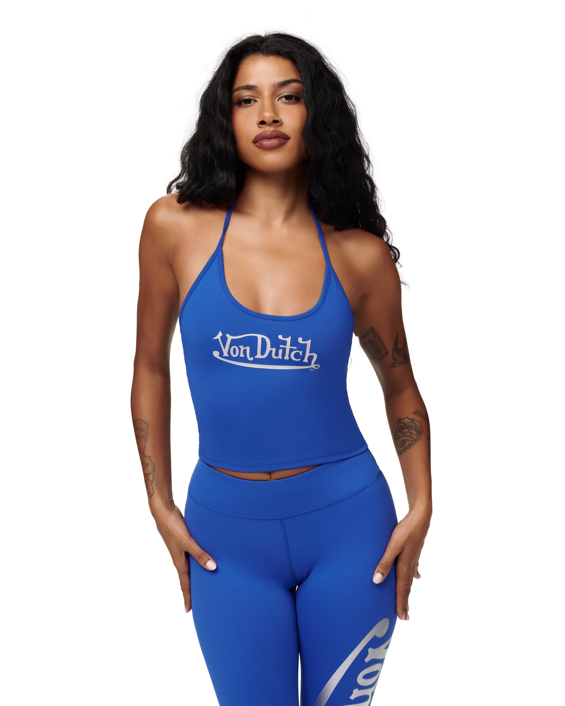 Women's Active Halter Top - Blue — image 2