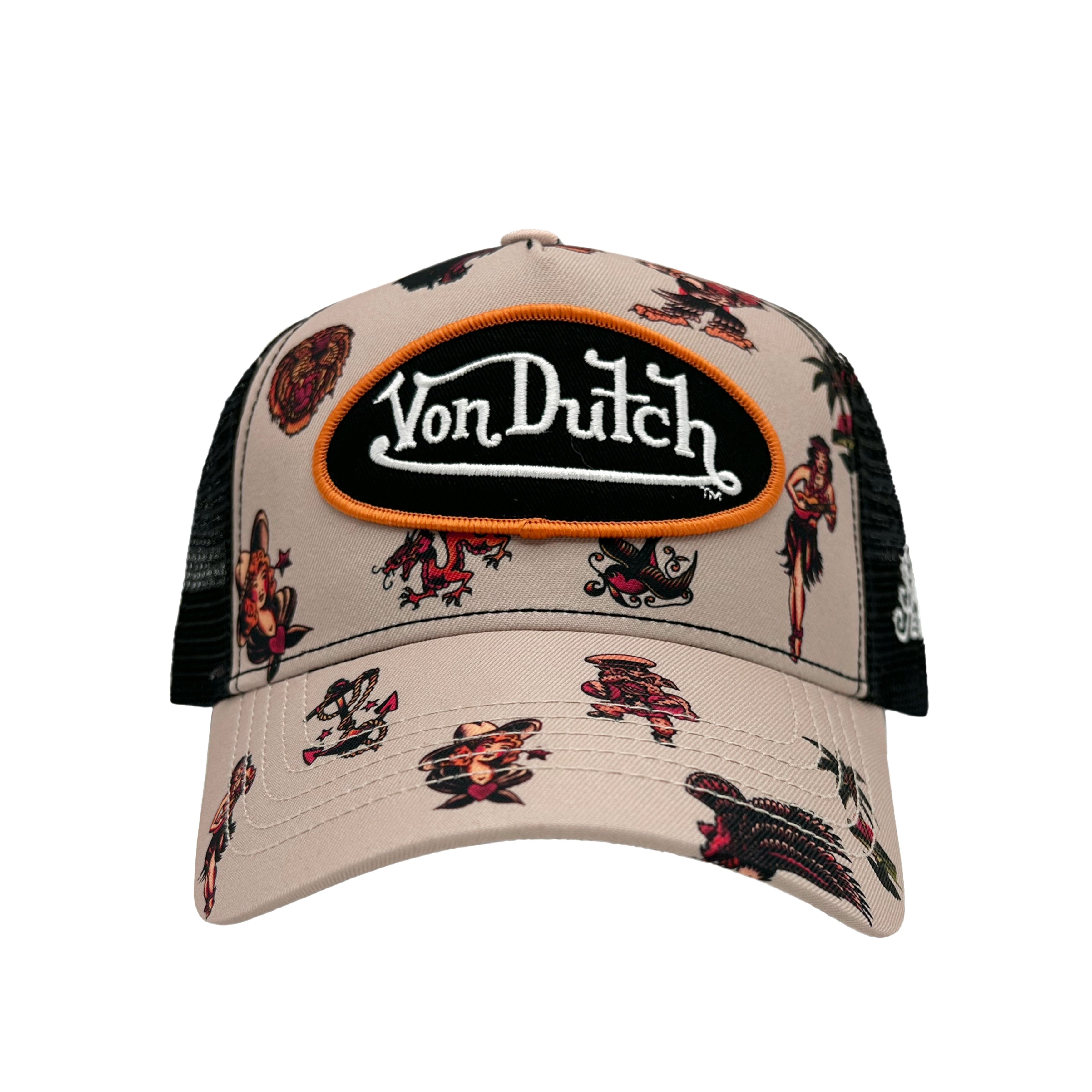 Cow Print Von Dutch Hat VONDUTCH Cow Print Trucker Hat VDWB4HT074