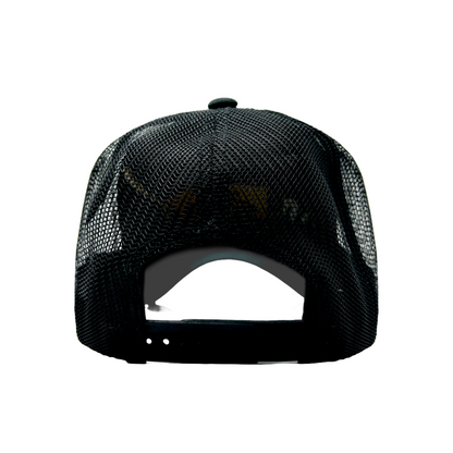 Black and Orange Kustom Classics Logo Trucker Hat