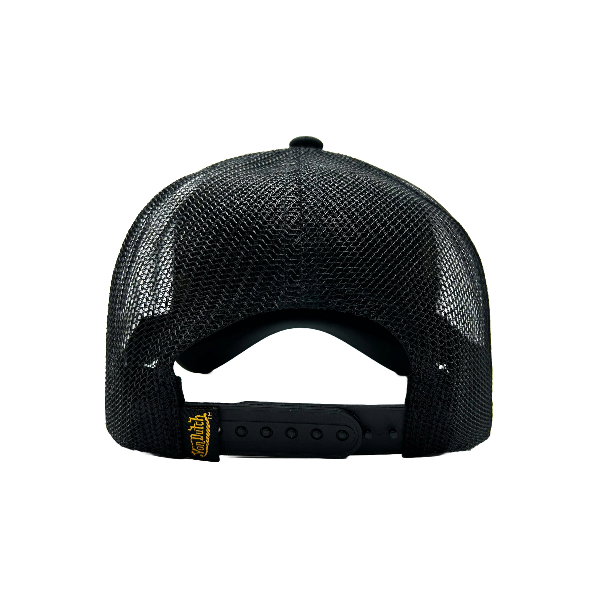 Black and Yellow Motorcyles Patch Trucker Hat
