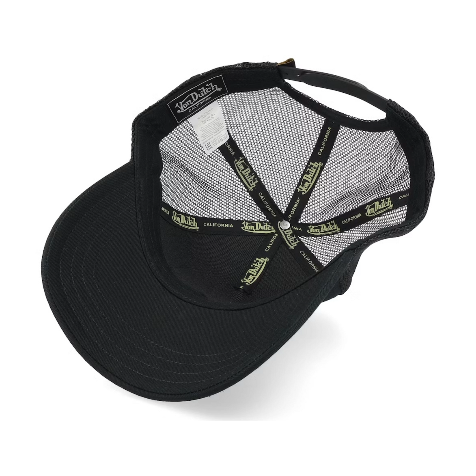 Black and Yellow Motorcyles Patch Trucker Hat