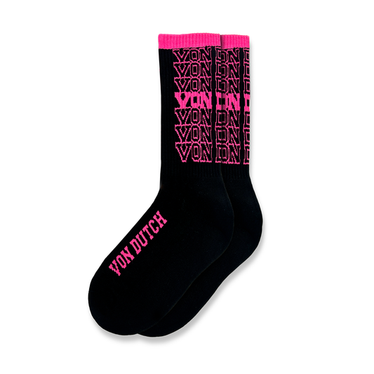 Black & Pink Socks