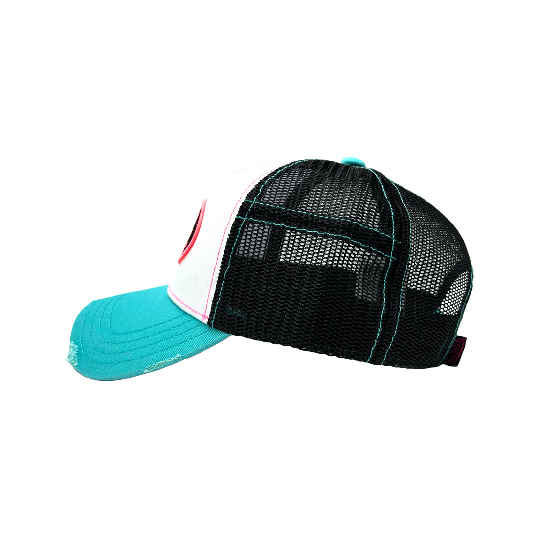 Blue & Pink Classic Distressed Trucker Hat