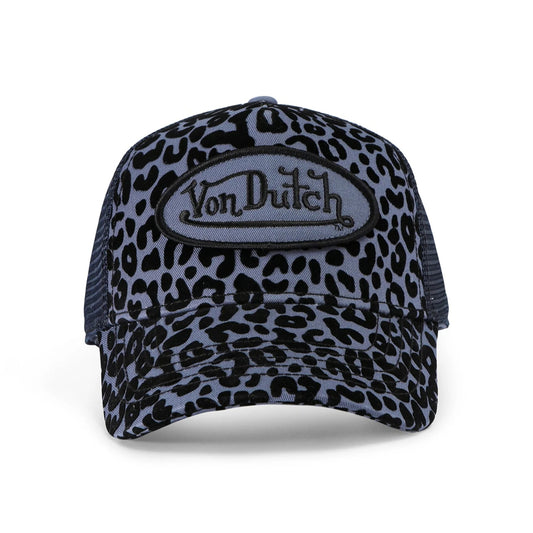 Blueberry Cheetah Velvet Trucker Hat