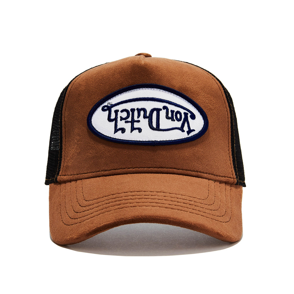 Von Dutch Brown Velvet Trucker Hat