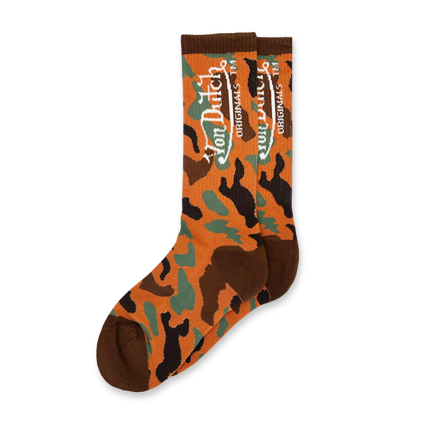 Burnt Orange Camo Socks