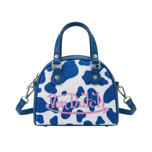 Blue & Pink Cow Print Bowling Bag