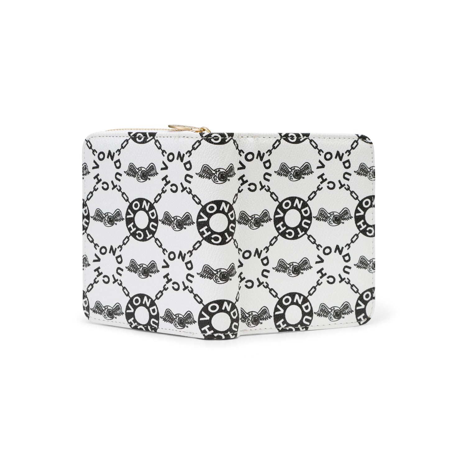 Monogram Zip-Up Wallet - Cream