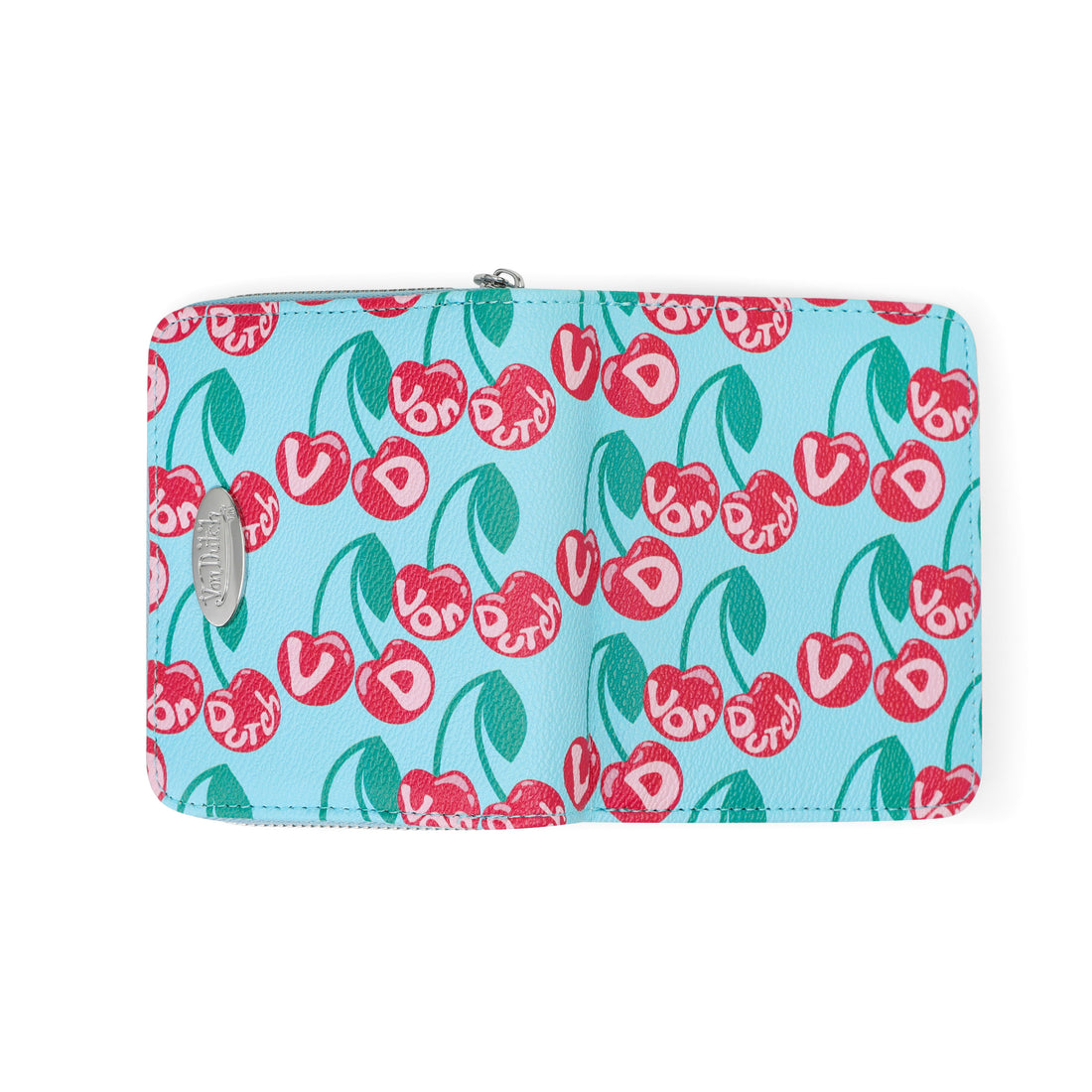 Cherry Zip-Up Wallet - Blue — image 3