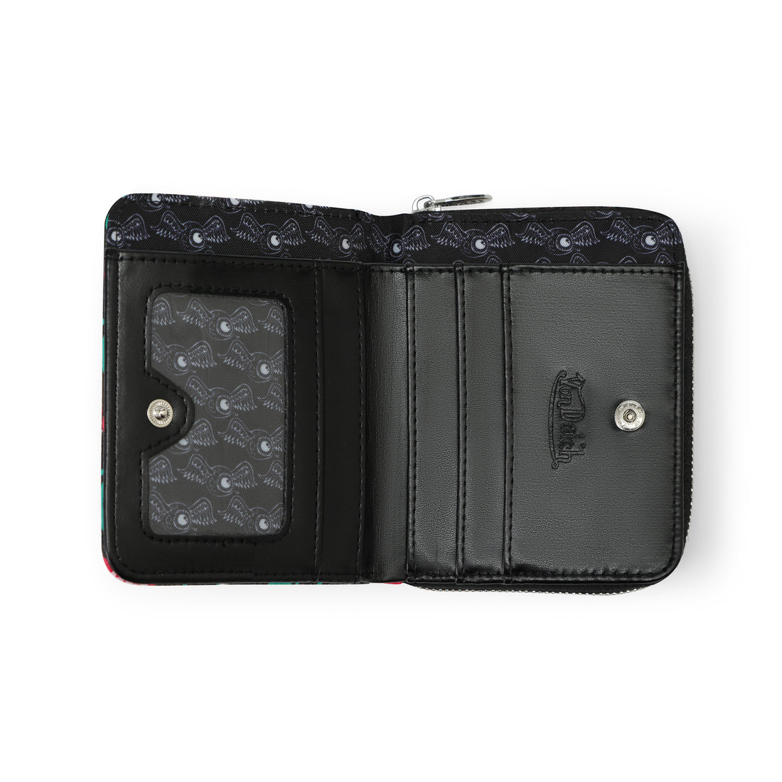 Cherry Zip-Up Wallet - Black — image 2