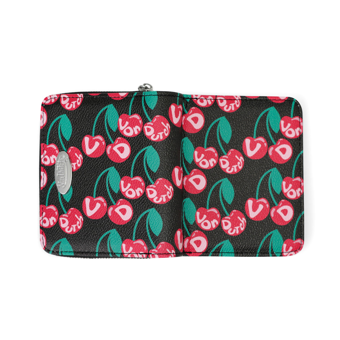 Cherry Zip-Up Wallet - Black — image 3