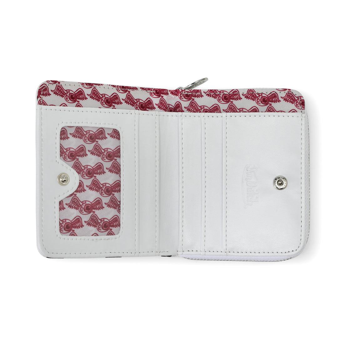 Polka Dot Zip-Up Wallet - White — image 2