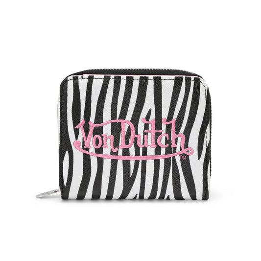 Zebra Zip-Up Wallet - Pink