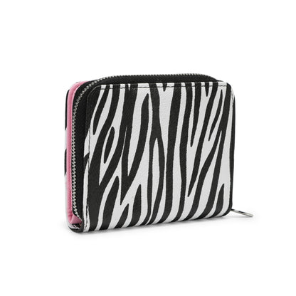 Zebra Zip-Up Wallet - Pink