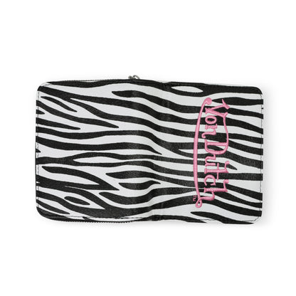 Zebra Zip-Up Wallet - Pink