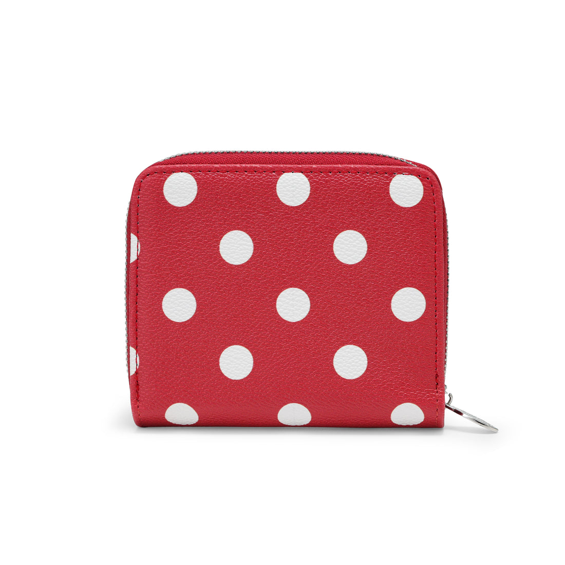 Polka Dot Zip-Up Wallet - Red — image 4
