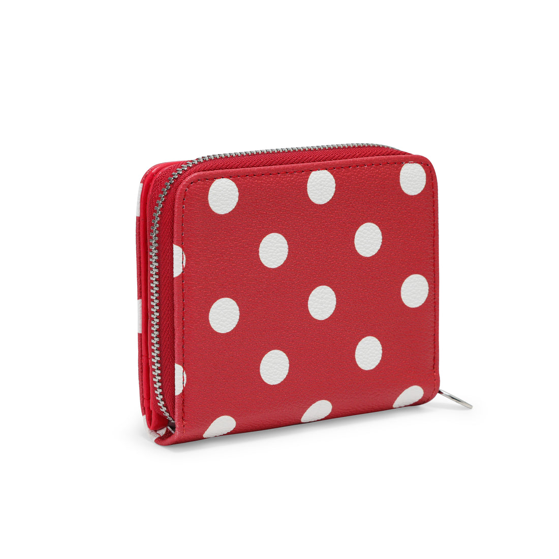 Polka Dot Zip-Up Wallet - Red — image 5