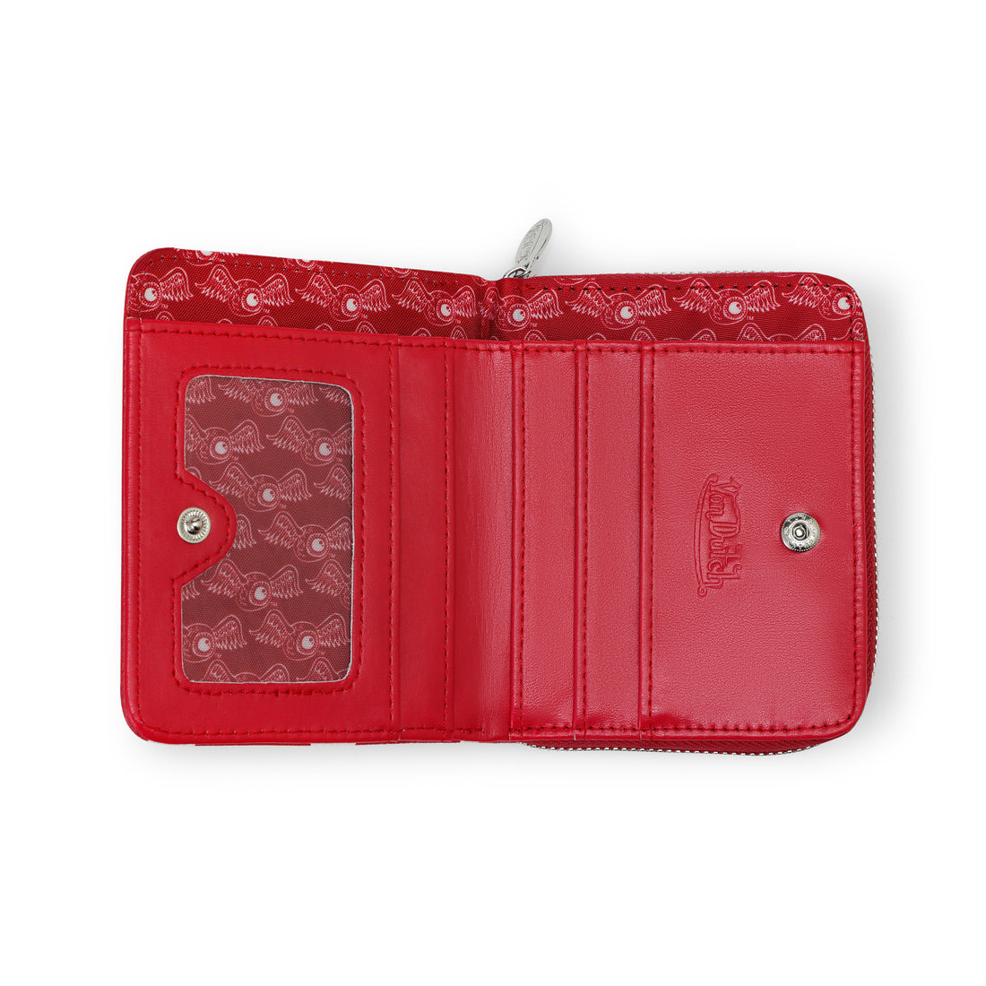 Polka Dot Zip-Up Wallet - Red — image 2