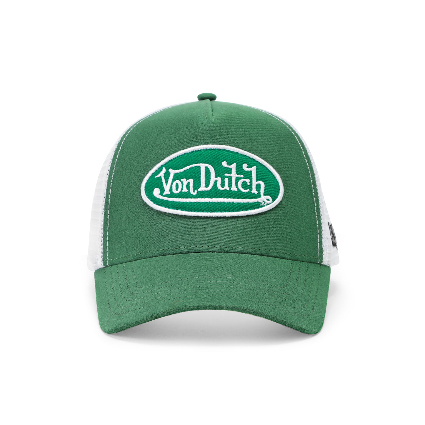 Suede Trucker Hat - Green and White
