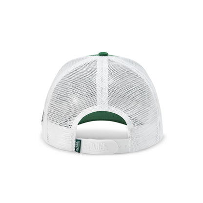Suede Trucker Hat - Green and White