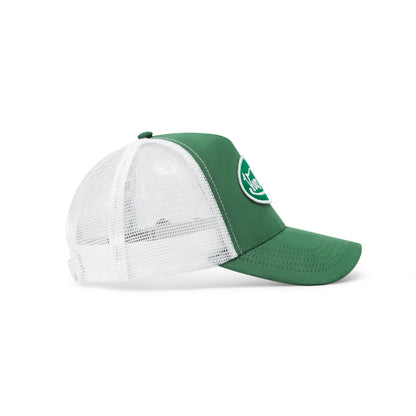 Suede Trucker Hat - Green and White