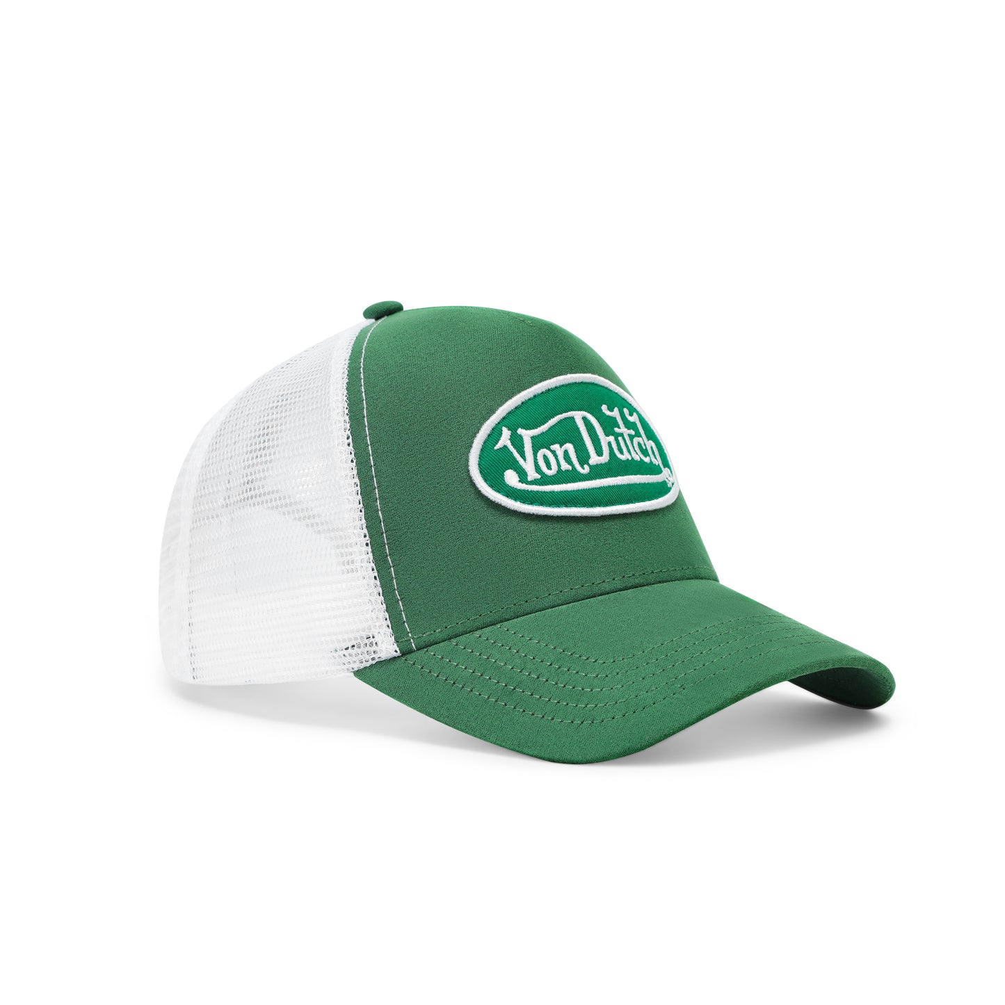 Suede Trucker Hat - Green and White