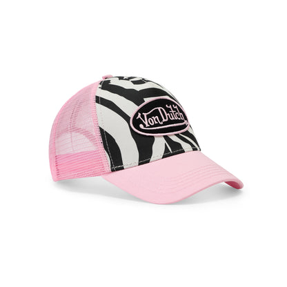 Zebra Trucker Hat - Pink