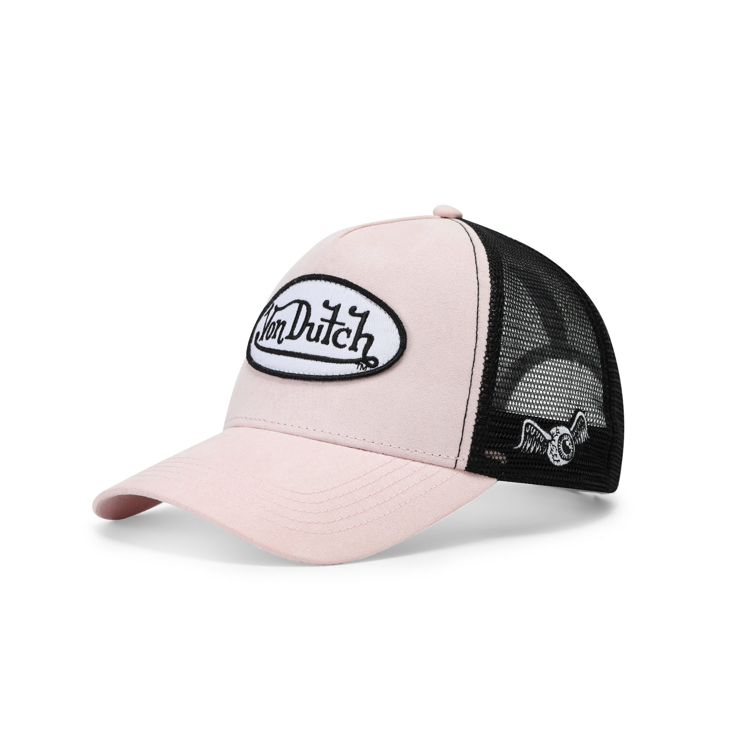 Suede Trucker Hat - Light Pink