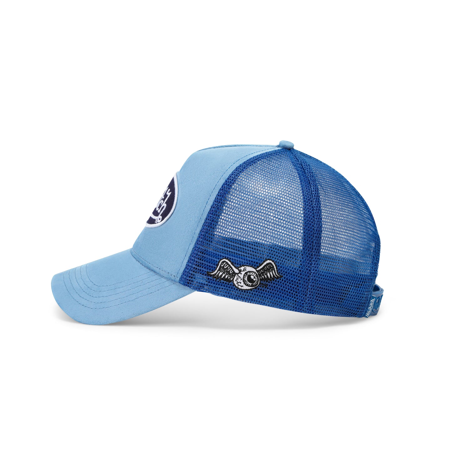 Suede Trucker Hat - Blue and Navy