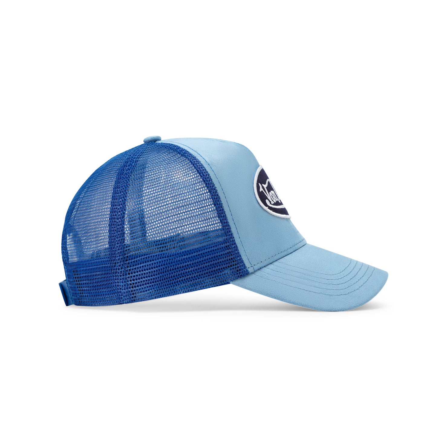 Suede Trucker Hat - Blue and Navy