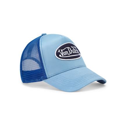 Suede Trucker Hat - Blue and Navy