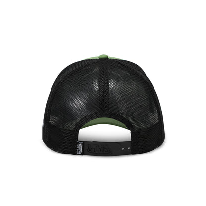 Suede Trucker Hat - Green and Black