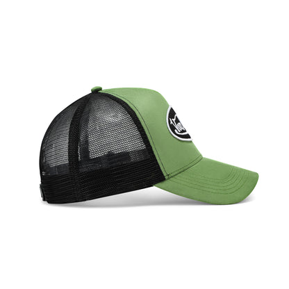 Suede Trucker Hat - Green and Black