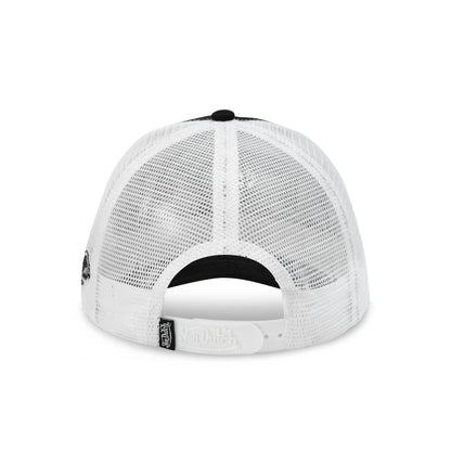 Suede Trucker Hat - Black and Red