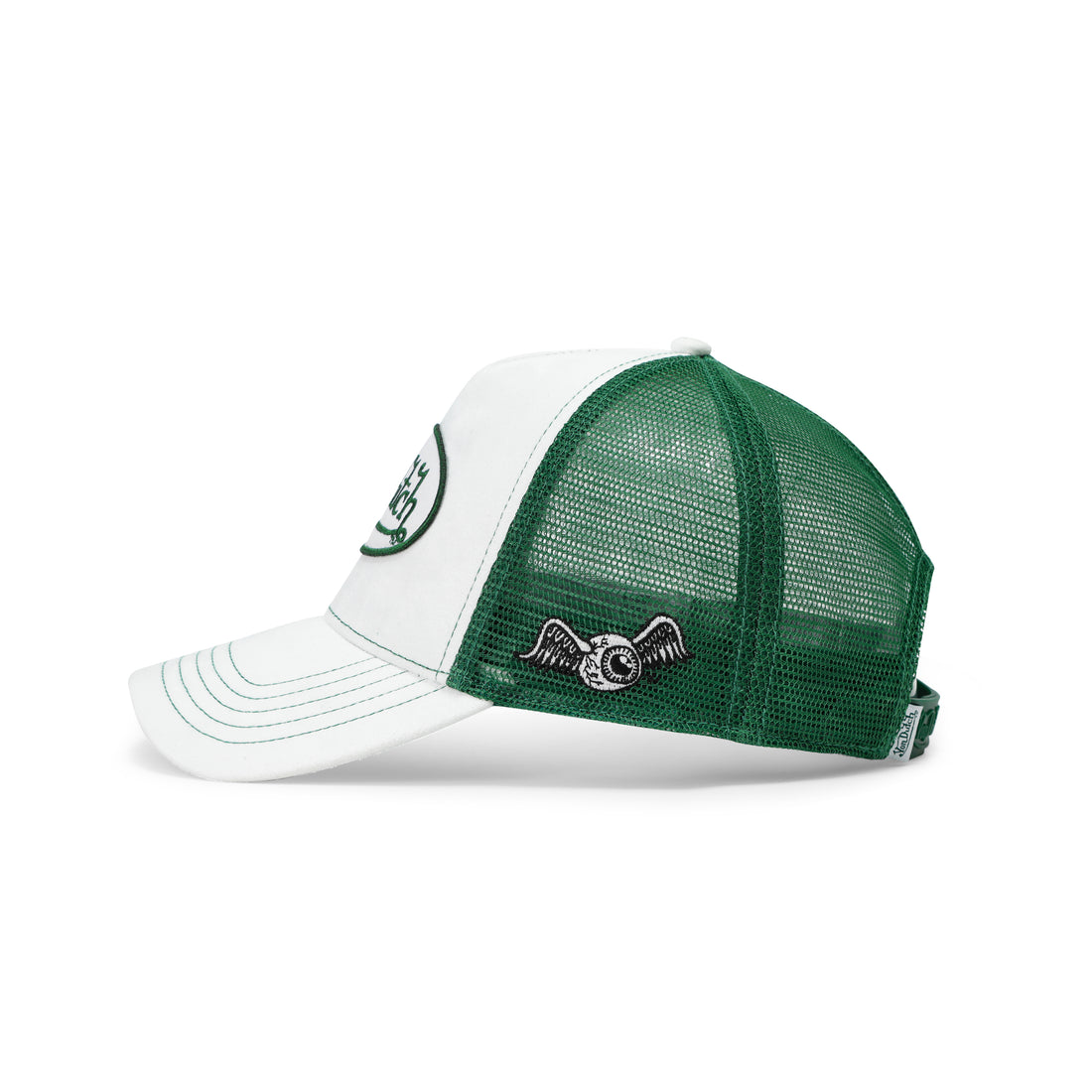Suede Trucker Hat - White and Green — image 4