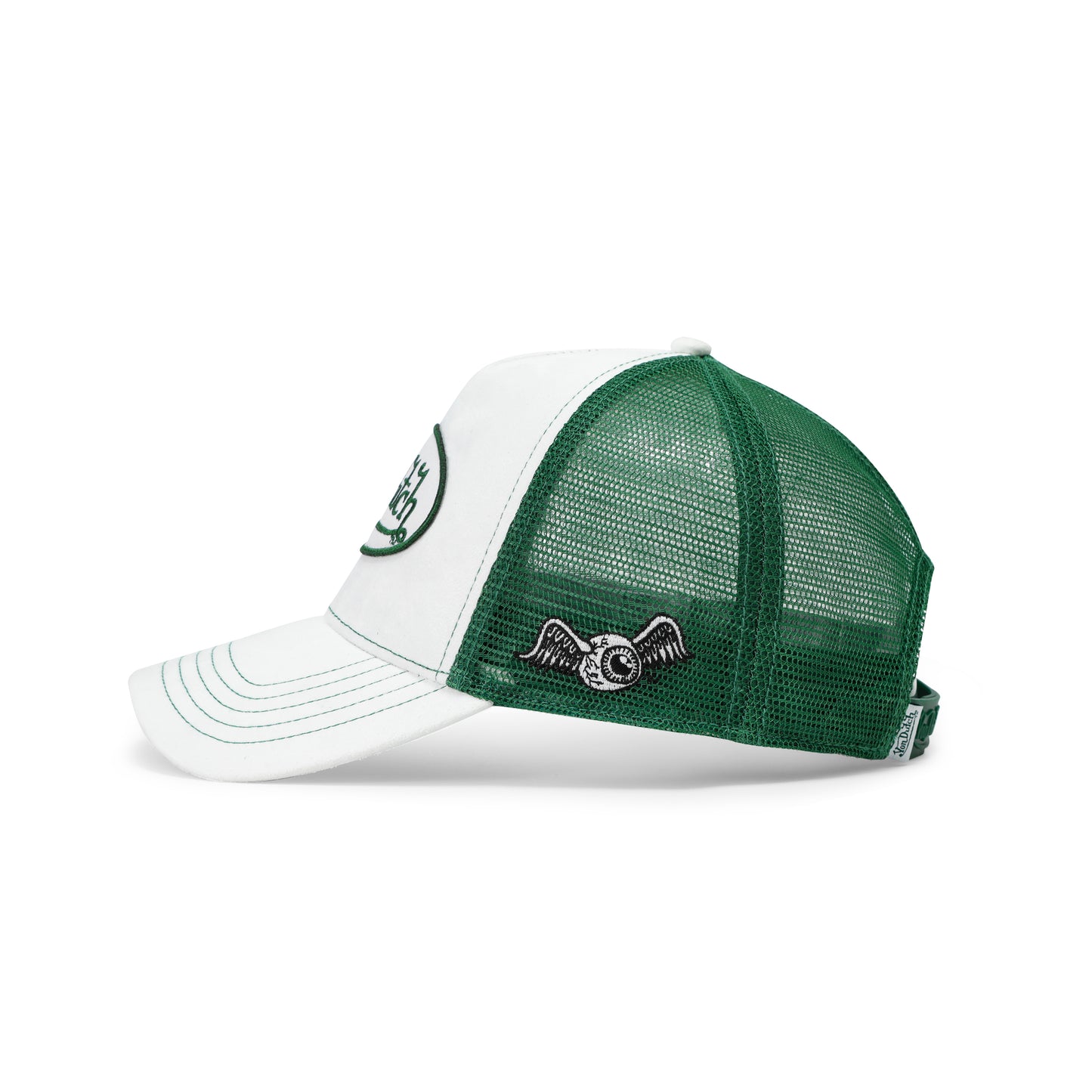Suede Trucker Hat - White and Green