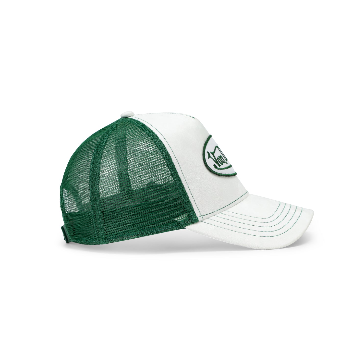 Suede Trucker Hat - White and Green