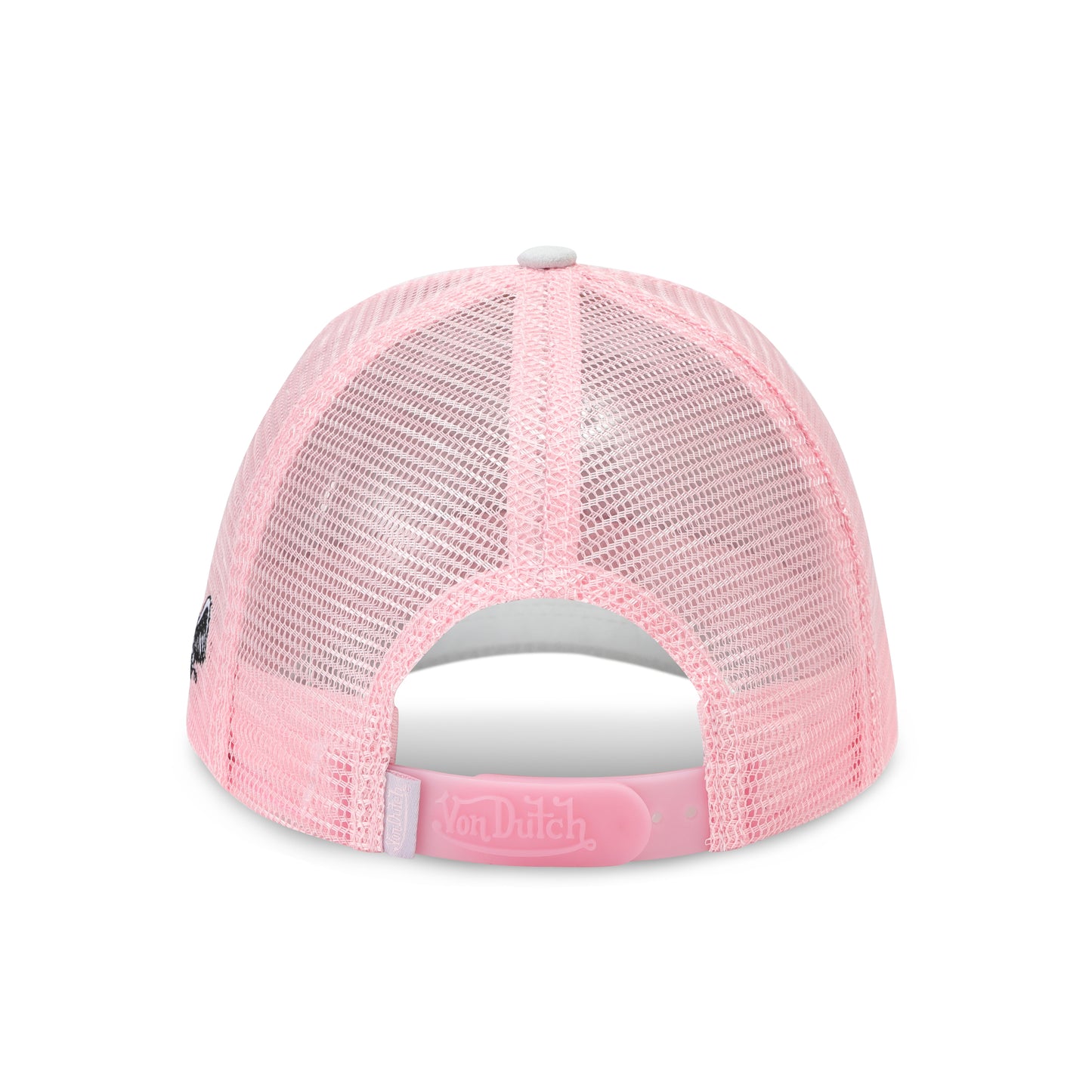 Suede Trucker Hat - Grey and Pink