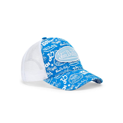 Logo Stamp Trucker Hat - Blue