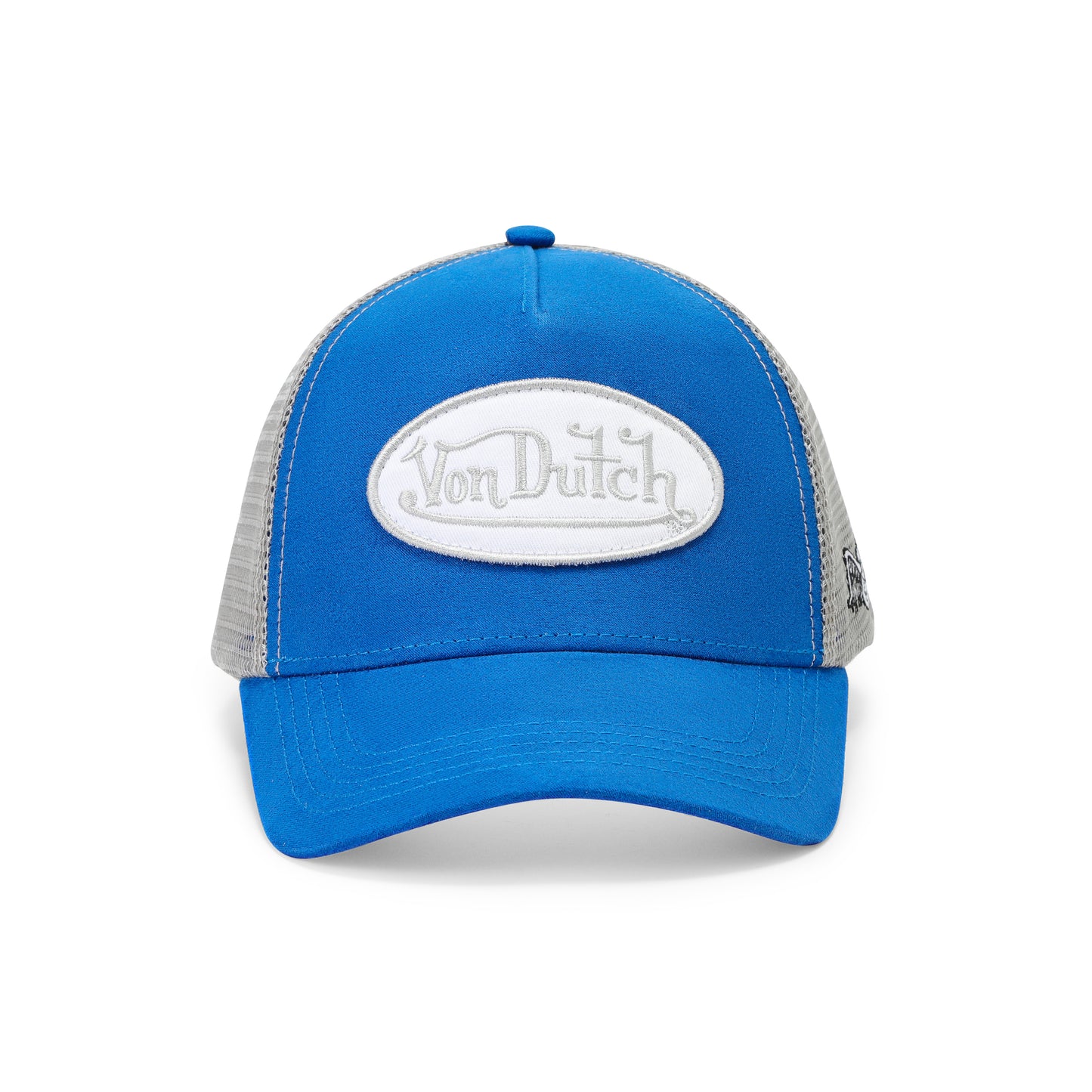 Suede Trucker Hat - Blue and Grey