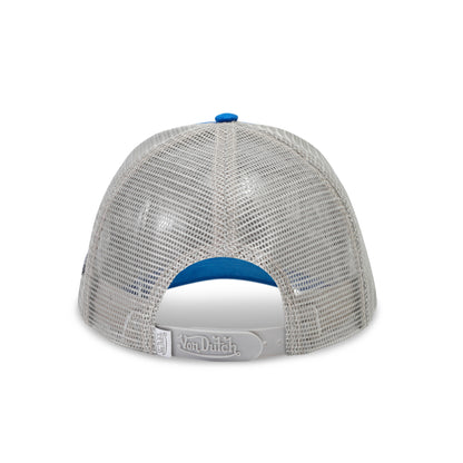 Suede Trucker Hat - Blue and Grey
