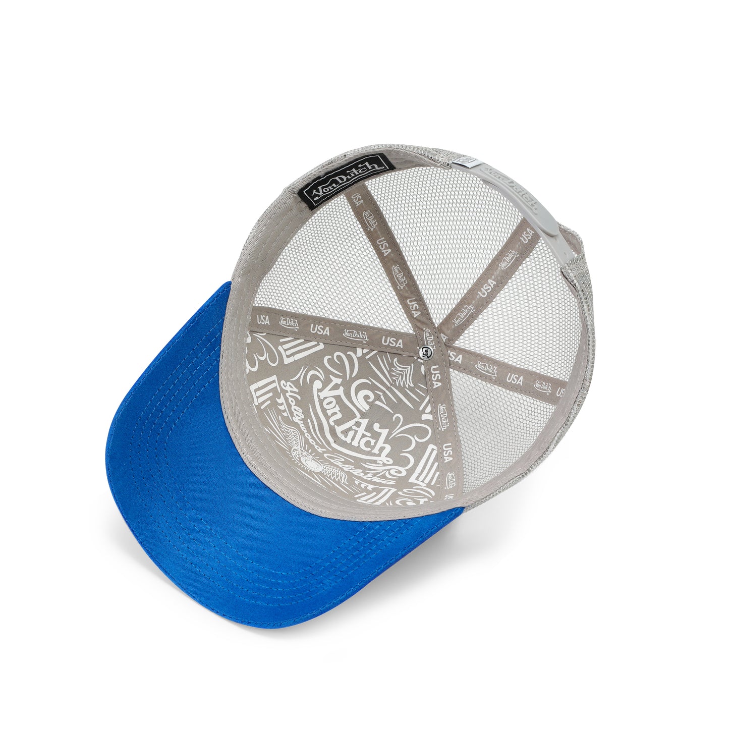 Suede Trucker Hat - Blue and Grey