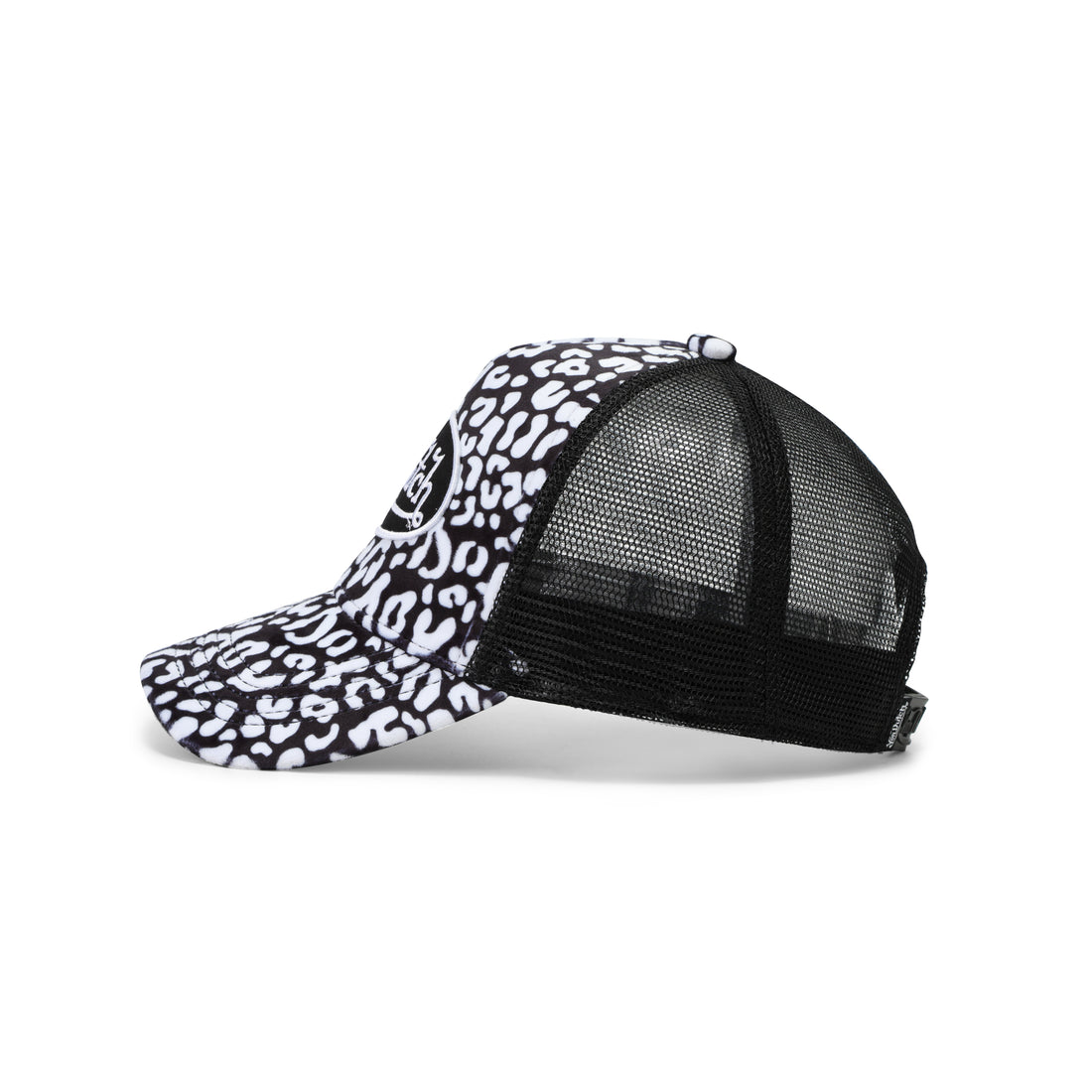 White and Black Cheetah Velvet Trucker Hat